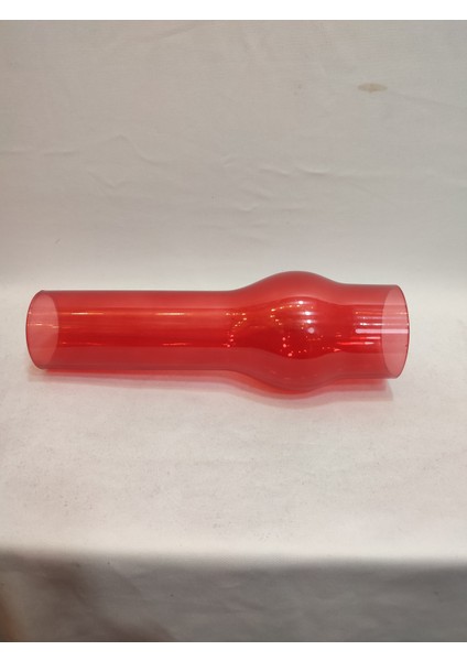 Avize Lamba Camı.Tam Kırmızı Renkli. (Alt Çap: 7.00cm-h:25.00cm)