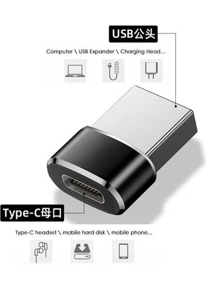 USB To Type C - USB 3.0 Yüksek Hızlı Veri Aktarımı Çevirici Aparat Dönüştürücü