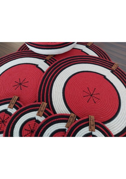 4 Kişilik 9 Parça Amerikan Servis Supla Takımı Tabak Altlığı Bardak Altlığı Hasır Sepet Mutfak Sunum fiyatları