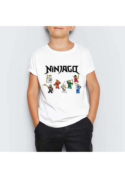 Ninjago Baskılı Unisex Çocuk Tişört T-Shirt Mr-04