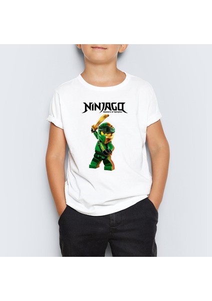 Ninjago Baskılı Unisex Çocuk Tişört T-Shirt Mr-03