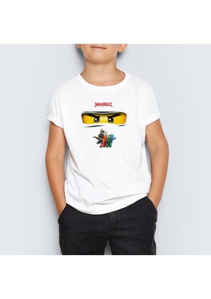 Ninjago Baskılı Unisex Çocuk Tişört T-Shirt Mr-02