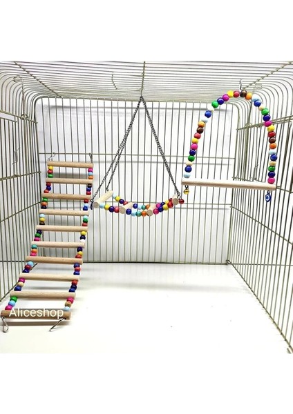 Sultan Papağanı ve Boyutundaki Kuşlar Için 3lü Oyuncak Seti