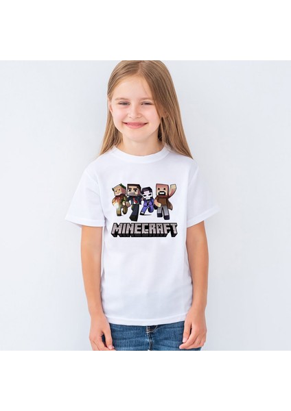 Minecraft Baskılı Unisex Çocuk Tişört T-Shirt Mr-13 fiyatları
