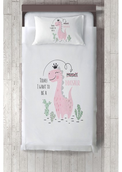 dinozor Desenli Çocuk Odası Yatak Örtüsü TLAY-177