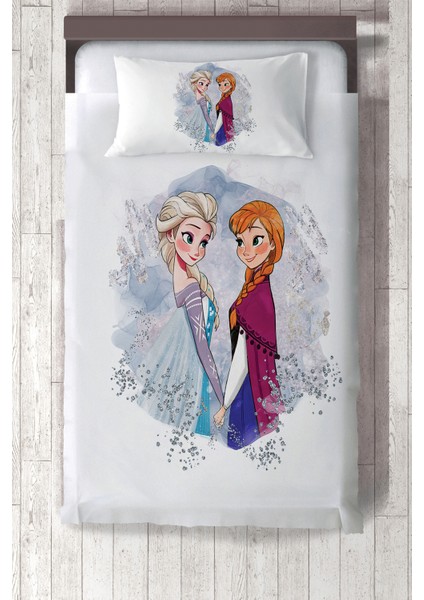 Frozen Elsa & Anna Desenli Çocuk ve Bebek Odası Yatak Örtüsü TLAY-306
