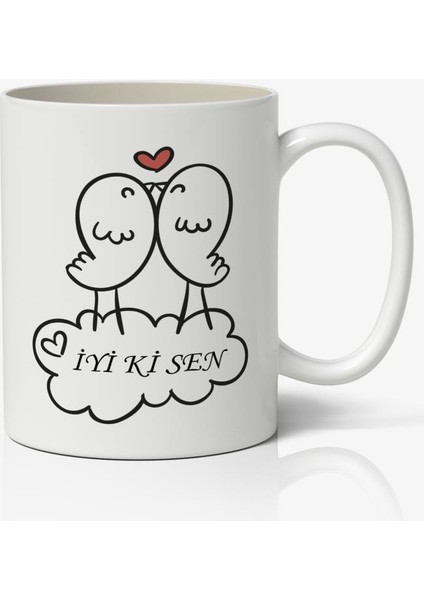 Sevgiliye Özel Sevgililer Günü Baskılı Kupa Bardak Kahve Kupa Bardak Model 11