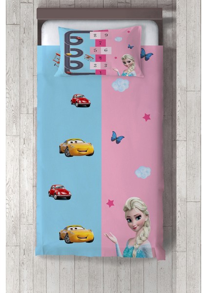 kız Erkek Ikiz Odası Yatak Örtüsü TLAY-116