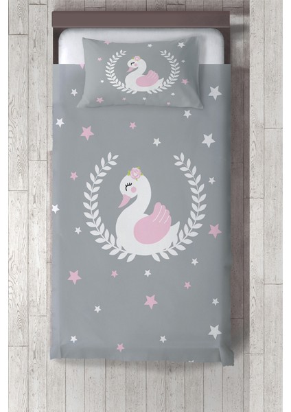 başak ve Kuğu Desenli Yatak Örtüsü TLAY-237