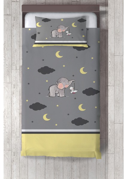 çocuk ve Bebek Odası Sarı Filli Yatak Örtüsü TLAY-120