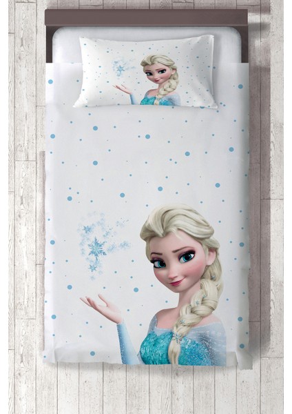 Karlar Ülkesi Elsa Desenli Çocuk ve Bebek Odası Yatak Örtüsü TLAY-307