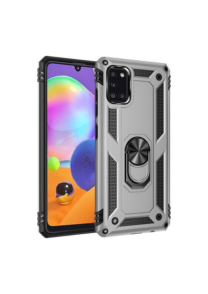 Samsung Galaxy A31 Kılıf Tam Koruma Çift Katmanlı Ibiza Sert Silikon Kapak