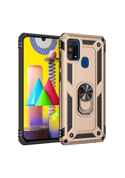 Samsung Galaxy M31 Kılıf Tam Koruma Çift Katmanlı Ibiza Sert Silikon Kapak