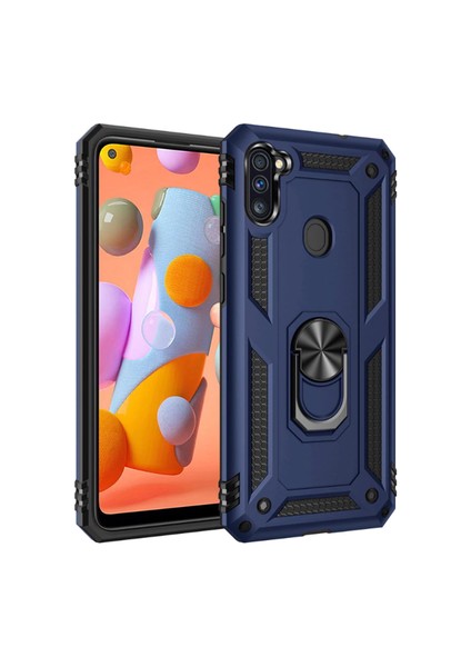 Samsung Galaxy M11 Kılıf Tam Koruma Çift Katmanlı Ibiza Sert Silikon Kapak
