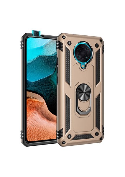 Redmi K30 Pro Çift Katmanlı ve Yüzüklü Tam Koruma Vega Premium Kılıf