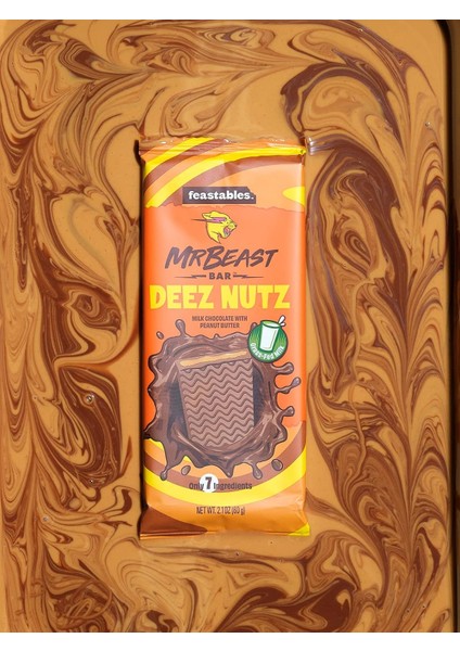 Mr Beast Deez Nutz Peanut Butter Milk Chocolate Bar 60 gr