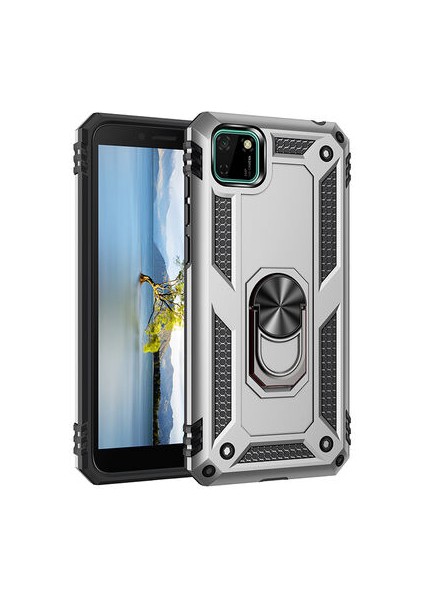 Huawei Y5P Kılıf Tam Koruma Çift Katmanlı Ibiza Sert Silikon Kapak