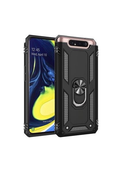 Samsung Galaxy A80 Kılıf Tam Koruma Çift Katmanlı Ibiza Sert Silikon Kapak