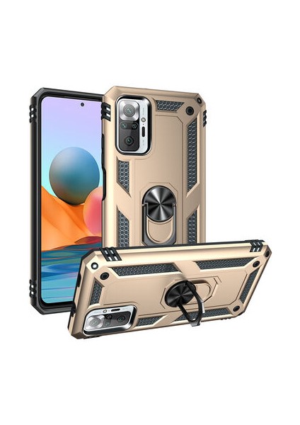 Redmi Note 10 Pro Çift Katmanlı ve Yüzüklü Tam Koruma Vega Premium Kılıf