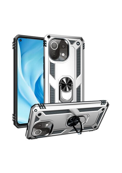 Xiaomi Mi 11 Lite Kılıf Tam Koruma Çift Katmanlı Ibiza Sert Silikon Kapak