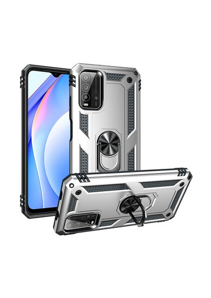 Redmi 9t Kılıf Tam Koruma Çift Katmanlı Ibiza Sert Silikon Kapak