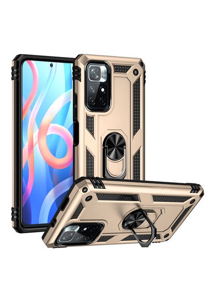 Poco M4 Pro 5G Çift Katmanlı ve Yüzüklü Tam Koruma Vega Premium Kılıf