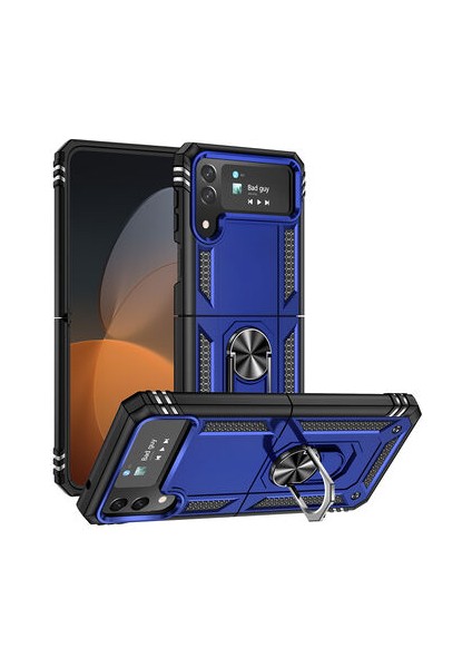 Samsung Galaxy Z Flip 4 Kılıf Tam Koruma Çift Katmanlı Ibiza Sert Silikon Kapak
