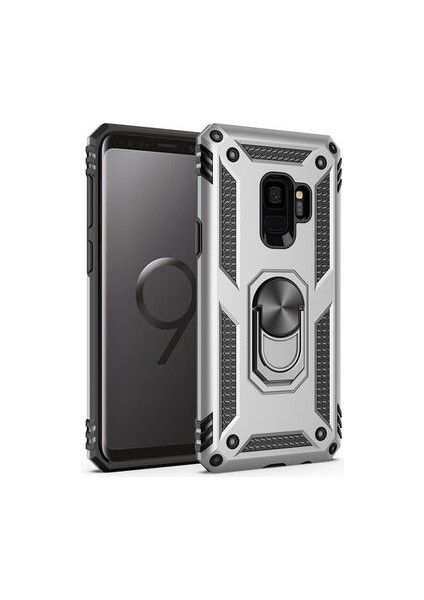Samsung Galaxy S9 Çift Katmanlı ve Yüzüklü Tam Koruma Vega Premium Kılıf