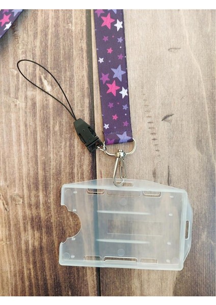 Mor Yıldızlar Kart Askısı Yaka Kartı Boyun Askı Ipi Telefon Askısı modelleri