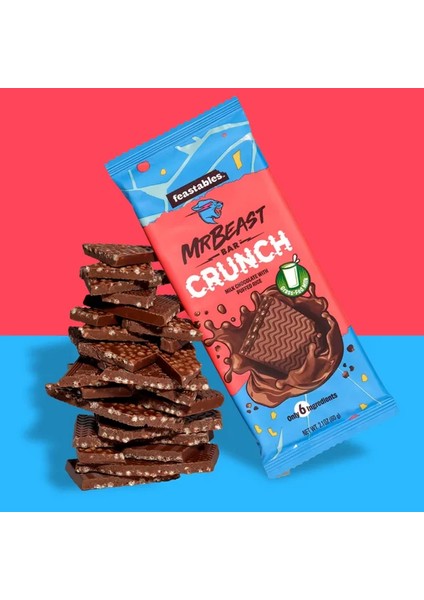 Mr Beast Milk Chocolate Crunch Chocolate Bar 60 gr