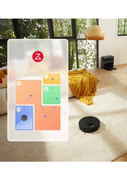 Premium Robot Vacuum And Mop Combo, Auto Mop Drying And Washing, Self-Emptying And Refilling, 5500PA Suction, Reactive Tech Obstacle Avoidance, (Rockdock Ultra Series)