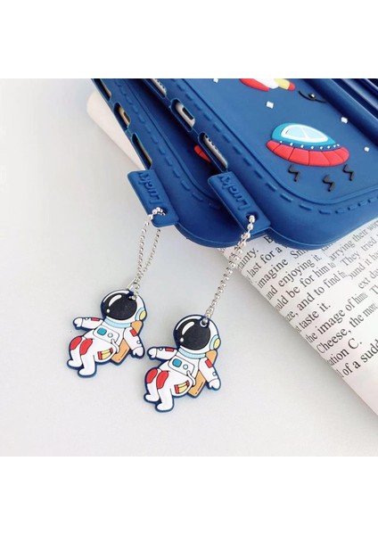 Samsung Galaxy Tab A 8.0 T290 Kılıf Çocuklara Özel Karakter Baskılı Standlı Sevimli Astronot T295 T297 modelleri