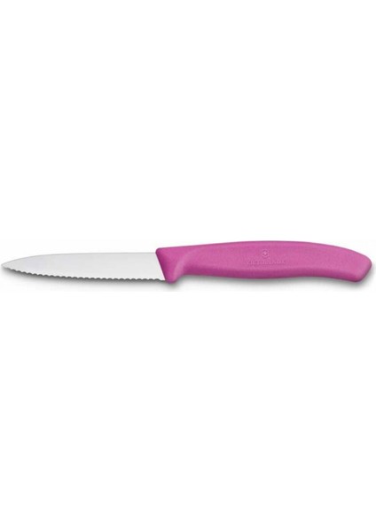 Pembe Sebze Bıçağı Tırtıklı (8 Cm)