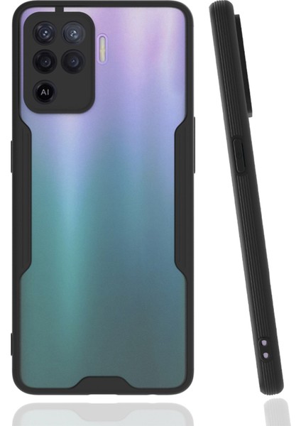 Oppo Reno 5 Lite Kılıf Platin Silikon - Siyah