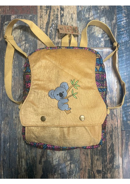 Koala Nakışlı Etnik Otantik Bohem Sırt Çantası Günlük Seyahat Kullanım