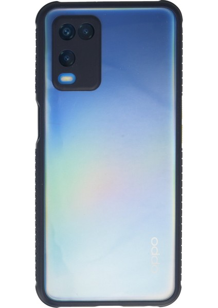 Oppo A54 4g Kılıf Miami Şeffaf Silikon - Lacivert