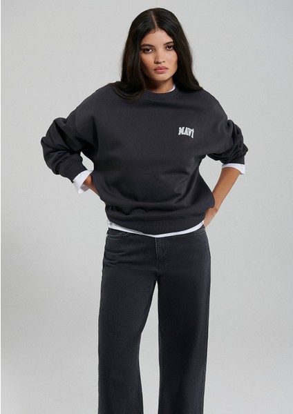 Logo Baskılı Antrasit Sweatshirt1611600-82185