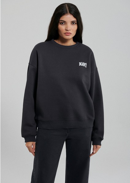 Logo Baskılı Antrasit Sweatshirt1611600-82185