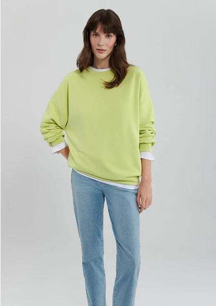 Lux Touch Yeşil Modal Sweatshirt 168837-71498