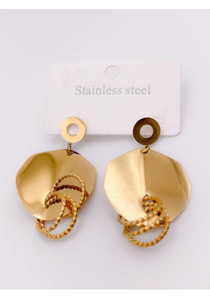 Çelik Küpe Vintage Küpe Küpe