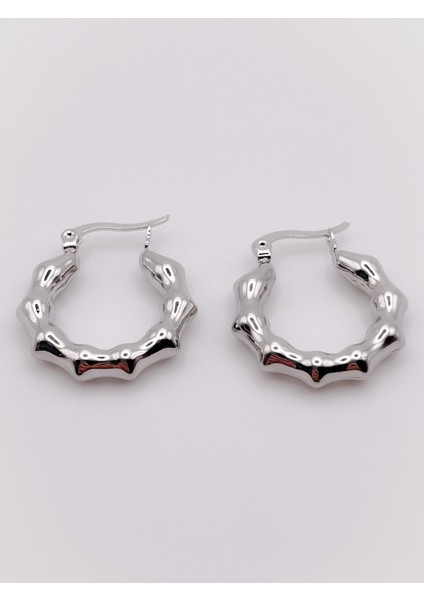 Çelik Küpe Bombeli Küpe Asimetrik Halka Küpe modelleri