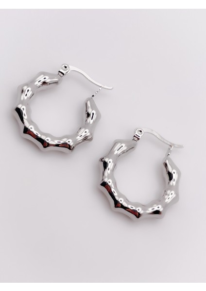 Çelik Küpe Bombeli Küpe Asimetrik Halka Küpe indirimleri