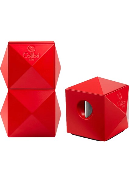 Quasar Masaüstü Puro Çakmak ve Kesici Seti Kırmızı