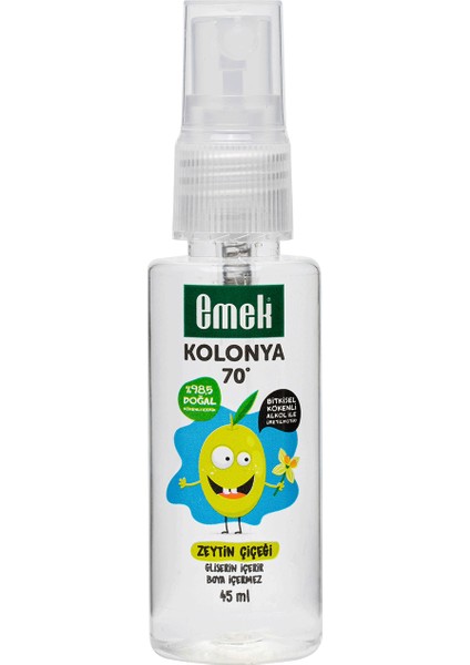 Gliserinli Çocuk Kolonyası Zeytin Çiçeği 45 ml Sprey 4'lü