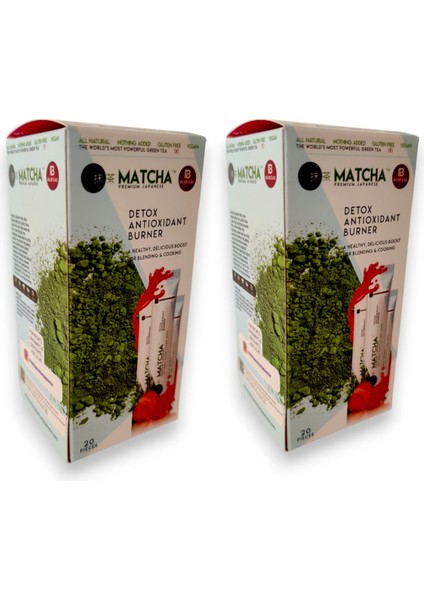 2 Kutu Matcha Detox Çayı Orjinal Yeni Paket