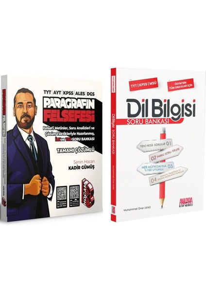 Paragrafın Felsefesi ve Ankara Kitap Merkezi Dil Bilgisi Soru Bankası Seti 2 Kitap