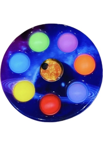 Alışveriş Devi  Pop It Stres Çarkı Ufo Galaxi Renk Fidget 7 Popit Li Push Bubble