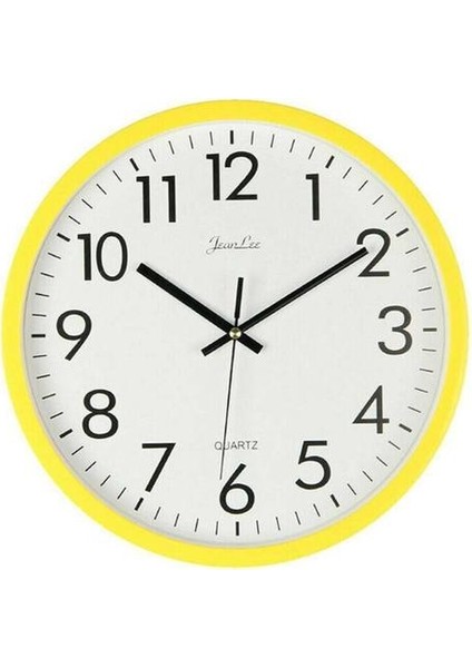 (Sarı) Retro Yuvarlak Duvar Saati Sessiz Süpürme Hareketi Yatak Odası Modern Ev Dekor Saatler (Yurt Dışından)