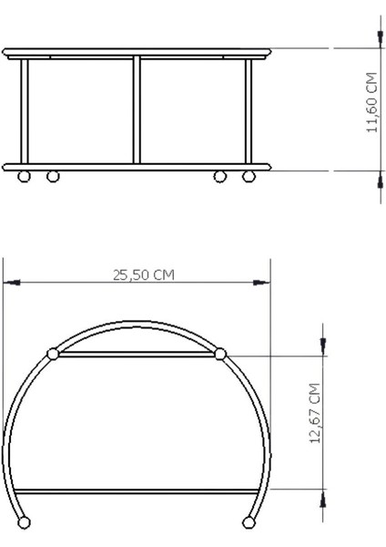 Gold Ikili Küçük Boy Metal Sunumluk / Şeffaf Pleksi İkramlık - Paslanmaz fiyatları