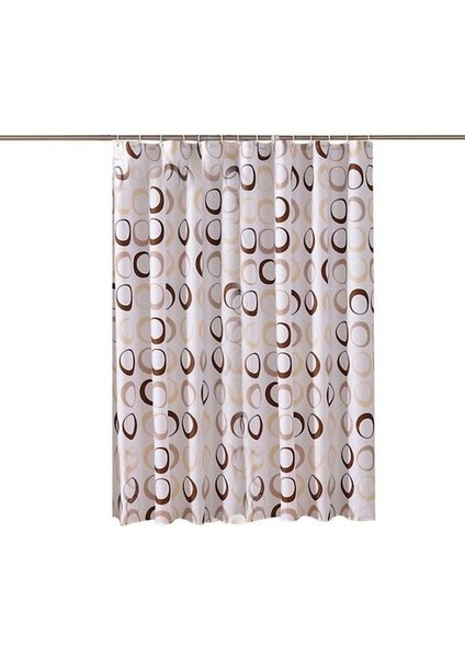Yuvarlak Baskı Duş Perdesi Geometrik Su Geçirmez Duş Perdesi Banyo Küvet Duş Kapağı Ekstra Geniş Geniş Banyo (180X180 Cm) (Yurt Dışından)